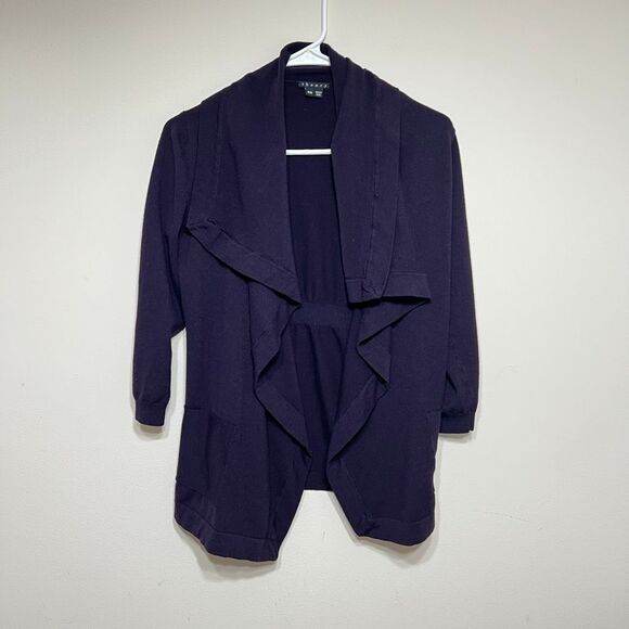 Theory Purple Cashmere Open Front Cardigan Small Petite Women - Picture 1 of 8